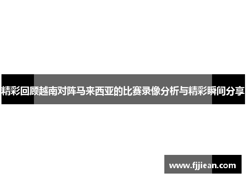 精彩回顾越南对阵马来西亚的比赛录像分析与精彩瞬间分享